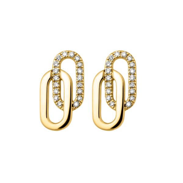 So Shocking Tandem earrings in yellow gold and diamonds