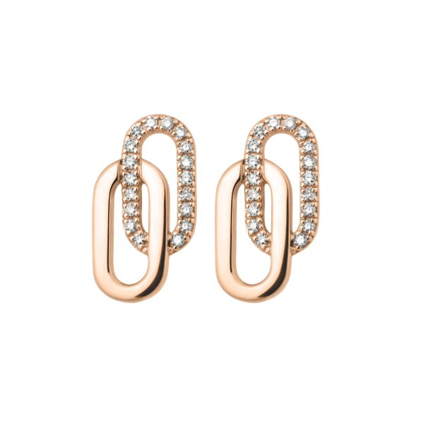 Boucles d'oreilles So Shocking Tandem en or rose et diamants