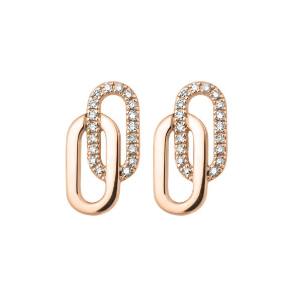 So Shocking Tandem earrings in rose gold and diamonds