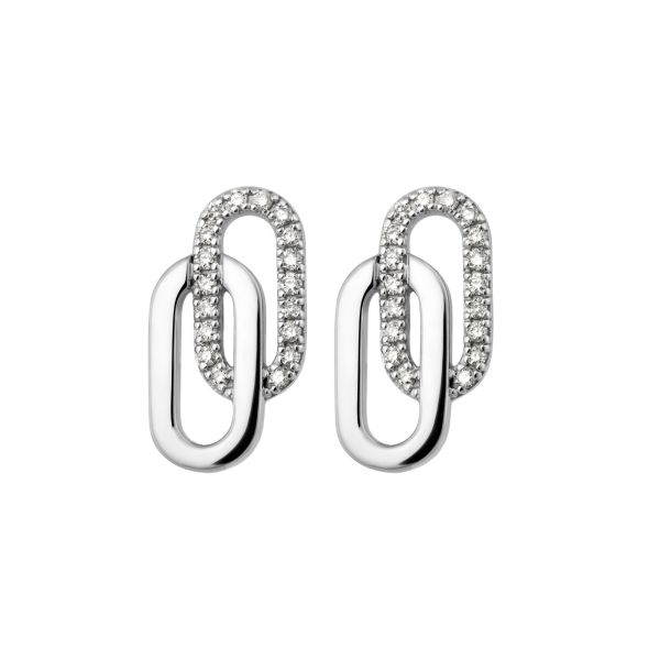 Boucles d'oreilles So Shocking Tandem en or blanc et diamants