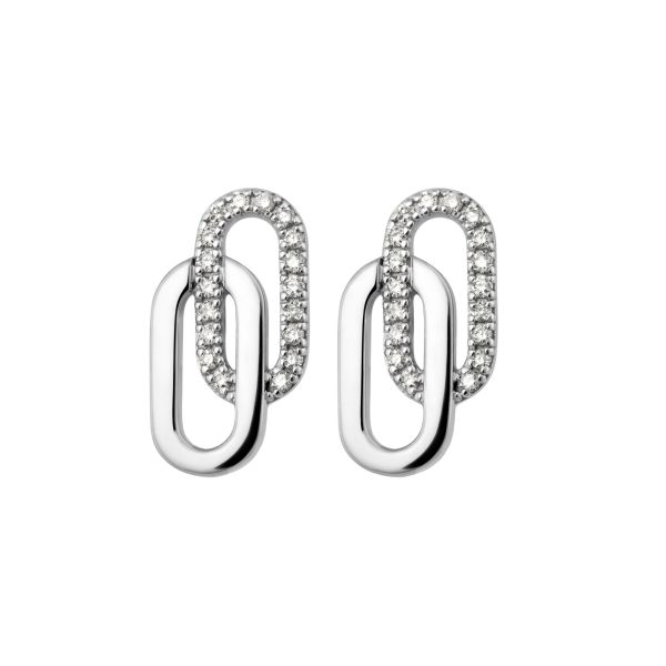 So Shocking Tandem earrings in white gold and diamonds