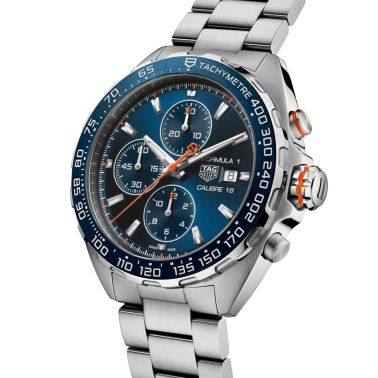 Montre TAG Heuer Formula 1 Chronograph automatique cadran bleu bracelet acier 44 mm CAZ201G.BA0876