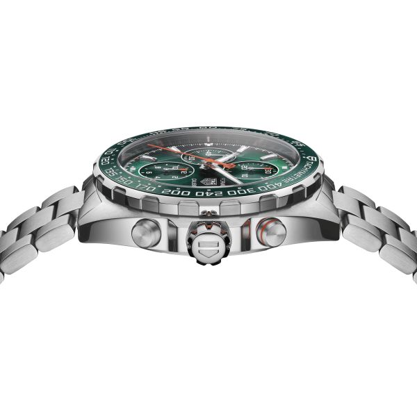 TAG Heuer Formula 1 Chronograph automatic watch green dial steel bracelet 44 mm CAZ201H.BA0876