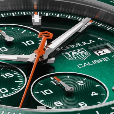 Montre TAG Heuer Formula 1 Chronograph automatique cadran vert bracelet acier 44 mm CAZ201H.BA0876