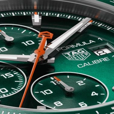 Montre TAG Heuer Formula 1 Chronograph automatique cadran vert bracelet acier 44 mm CAZ201H.BA0876