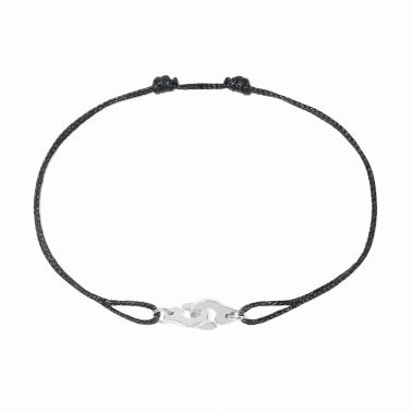 Menottes dinh van R6,5 bracelet in white gold on cord
