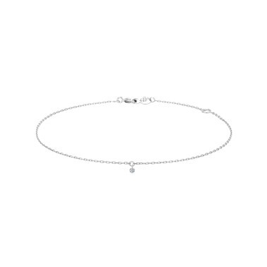 Bracelet La Brune et La Blonde 360° en or blanc diamant taille brillant 0,07 carat - Soldat