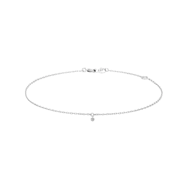 Bracelet La Brune et La Blonde 360° en or blanc diamant taille brillant 0,07 carat - Soldat