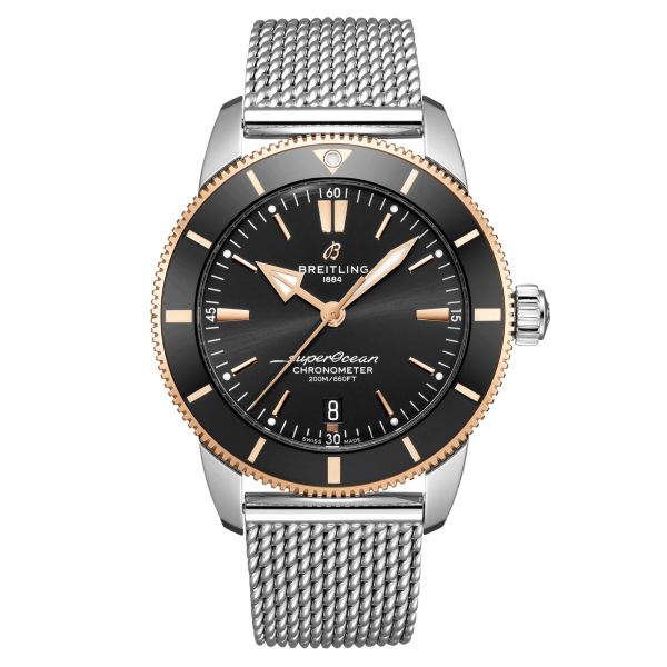 Montre Breitling Superocean Heritage II B20 automatique acier et or rouge bracelet acier 44 mm UB2030121B1A1