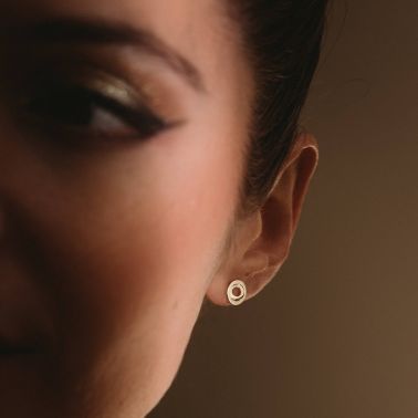 Puces d'oreilles Lepage Alba en or jaune