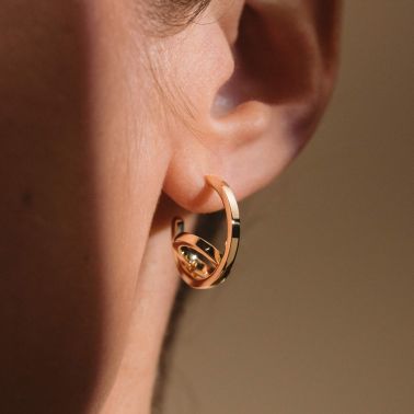Lepage Alba hoop earrings in yellow gold