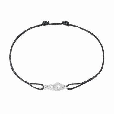 Menottes dinh van R6,5 bracelet in white gold and diamonds on cord