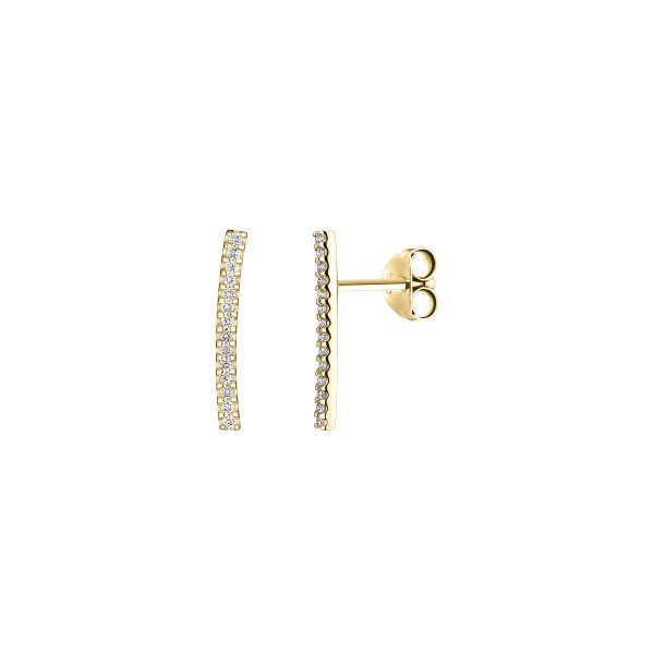 Boucles d'oreilles Audacieuse en or jaune diamants