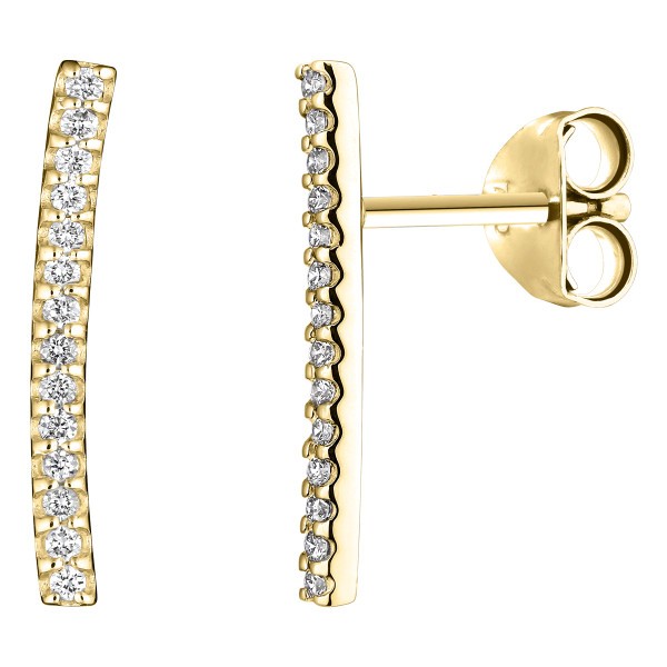 Boucles d'oreilles Audacieuse en or jaune diamants