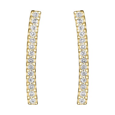 Boucles d'oreilles Audacieuse en or jaune diamants