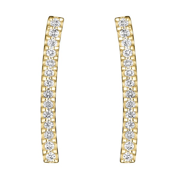 Boucles d'oreilles Audacieuse en or jaune diamants