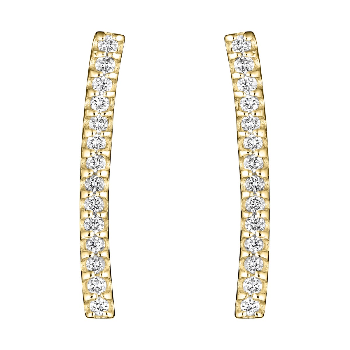 Boucles d'oreilles Audacieuse en or jaune diamants