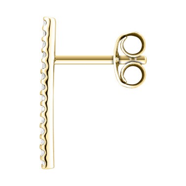 Boucles d'oreilles Audacieuse en or jaune diamants