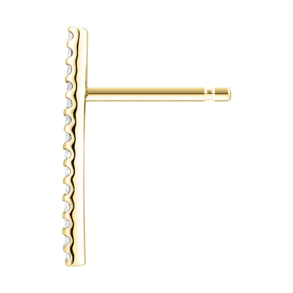 Boucles d'oreilles Audacieuse en or jaune diamants