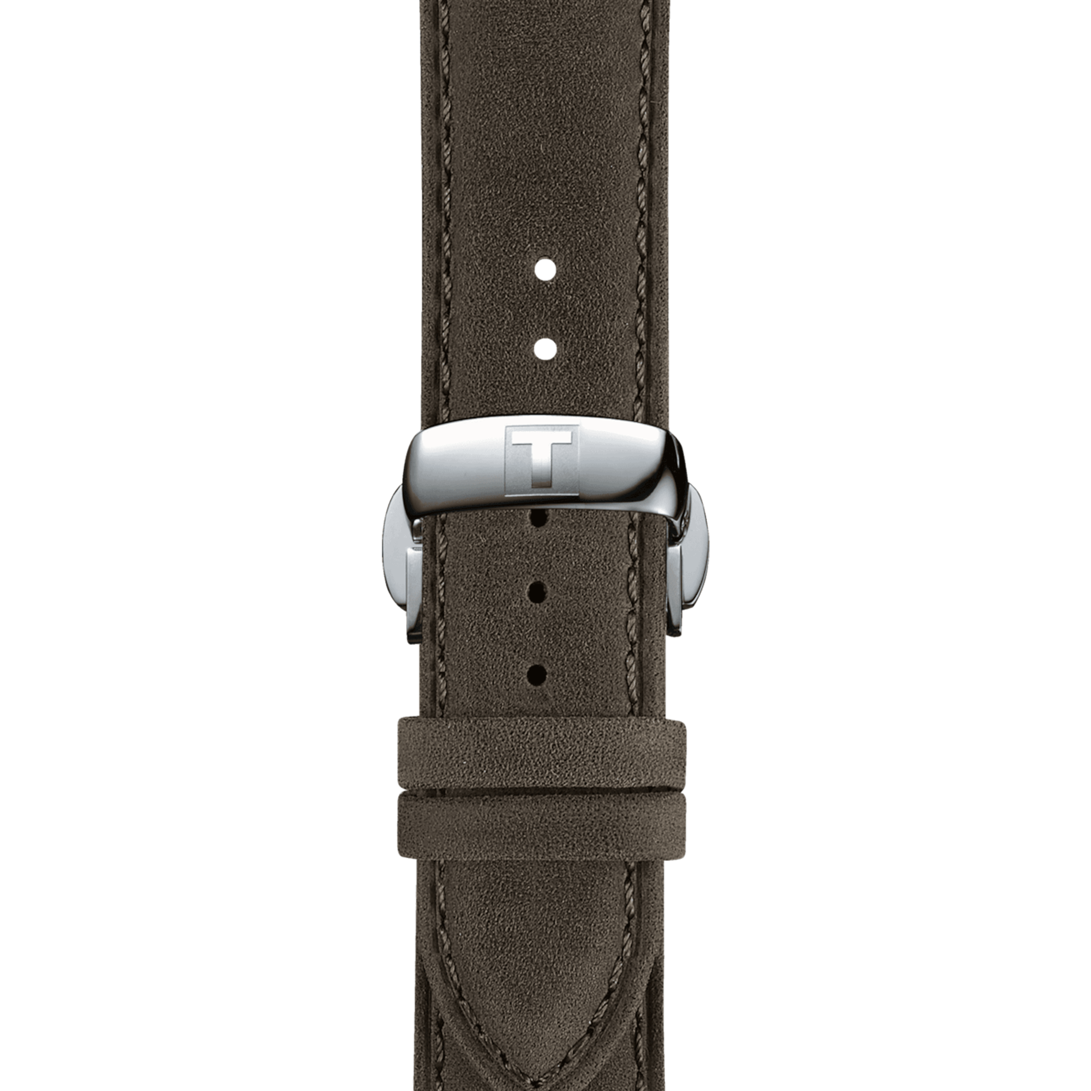 Montre Tissot T-Classic Chemin des Tourelles Squelette automatique cadran ivoire bracelet cuir vert 39 mm T139.836.16.261.00