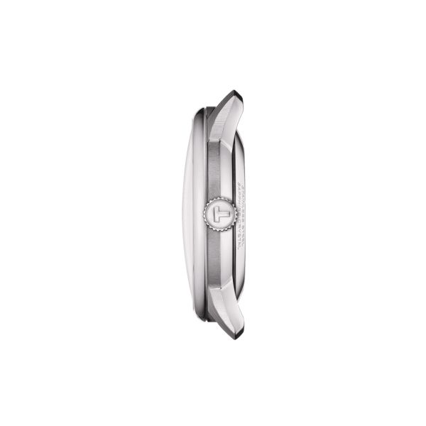 Montre Tissot T-Classic Chemin des Tourelles Squelette automatique cadran ivoire bracelet cuir vert 39 mm T139.836.16.261.00