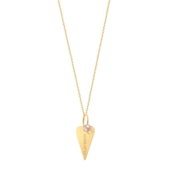 Collier Claverin Trust en or jaune et perle rose