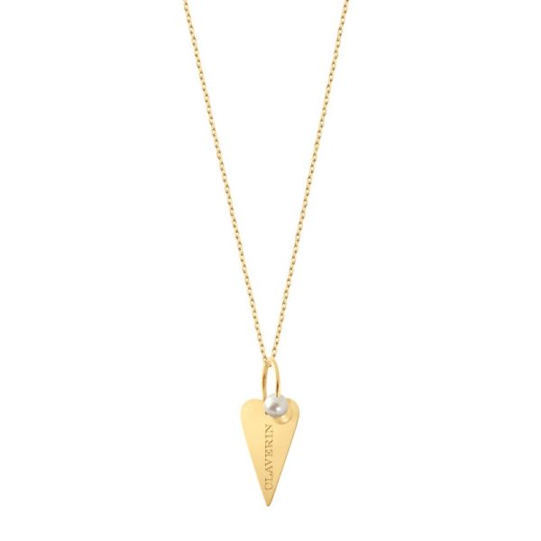 Collier Claverin Trust en or jaune et perle blanche