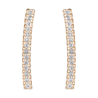 Boucles d'oreilles Audacieuse en or rose diamants