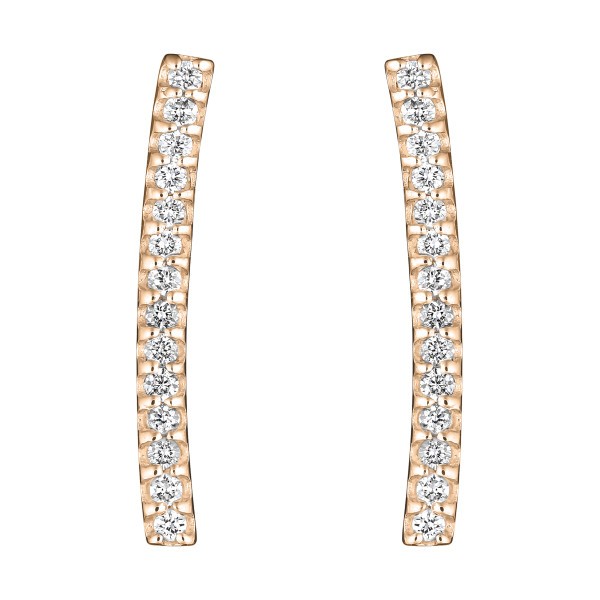 Boucles d'oreilles Audacieuse en or rose diamants