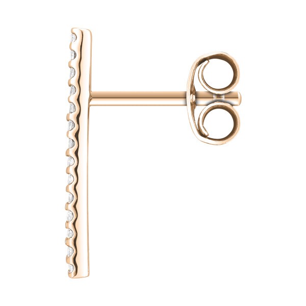 Boucles d'oreilles Audacieuse en or rose diamants