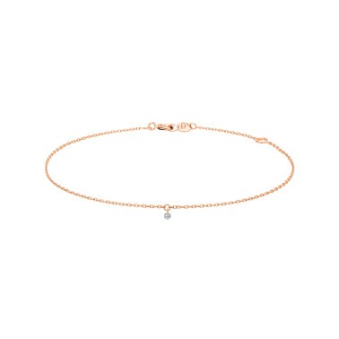 Bracelet La Brune et La Blonde 360° en or rose diamant taille brillant 0,07 carat - Soldat