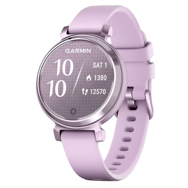 Montre Garmin Lily 2 Metallic Lilac bracelet silicone 35,4 mm
