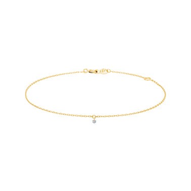 Bracelet La Brune et La Blonde 360° en or jaune diamant taille brillant 0,07 carat - Soldat