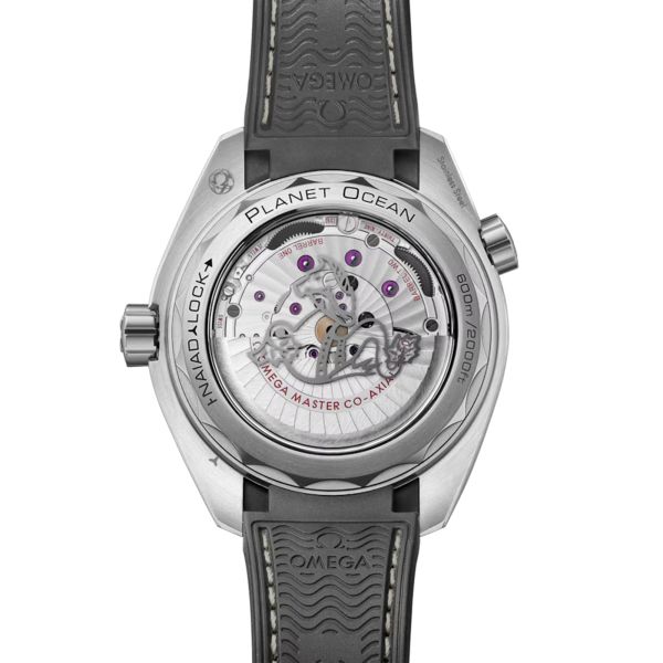 Montre Omega Seamaster Planet Ocean 600m Co-Axial Master Chronometer cadran gris bracelet caoutchouc 43,5 mm