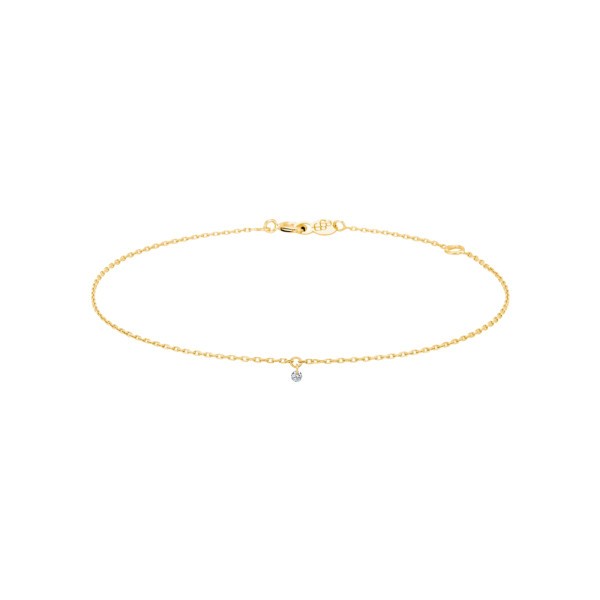 Bracelet La Brune et La Blonde 360° en or jaune diamant taille brillant 0,07 carat - Soldat_PL