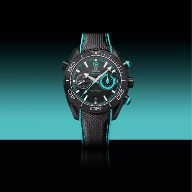 Omega Seamaster Planet Ocean 600m Chronograph ETNZ Deep Black Edition black dial rubber strap 45,5 mm