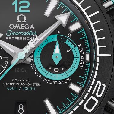 Omega Seamaster Planet Ocean 600m Chronograph ETNZ Deep Black Edition black dial rubber strap 45,5 mm