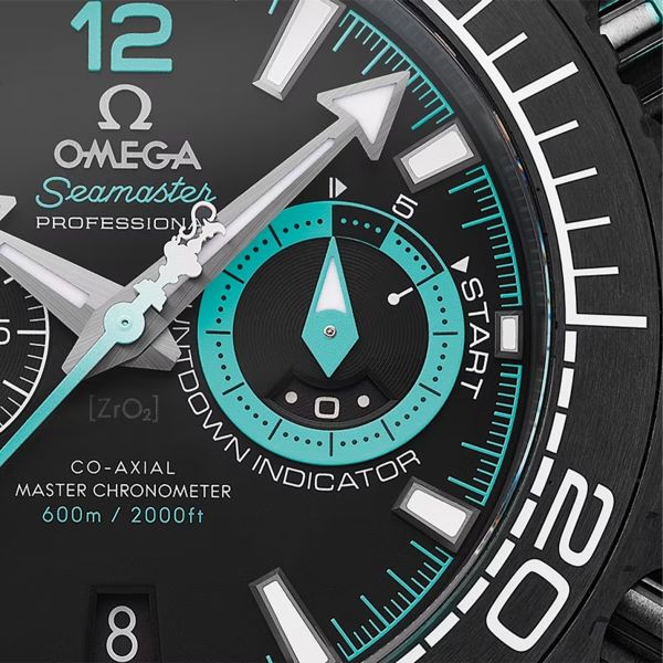 Omega Seamaster Planet Ocean 600m Chronograph ETNZ Deep Black Edition black dial rubber strap 45,5 mm