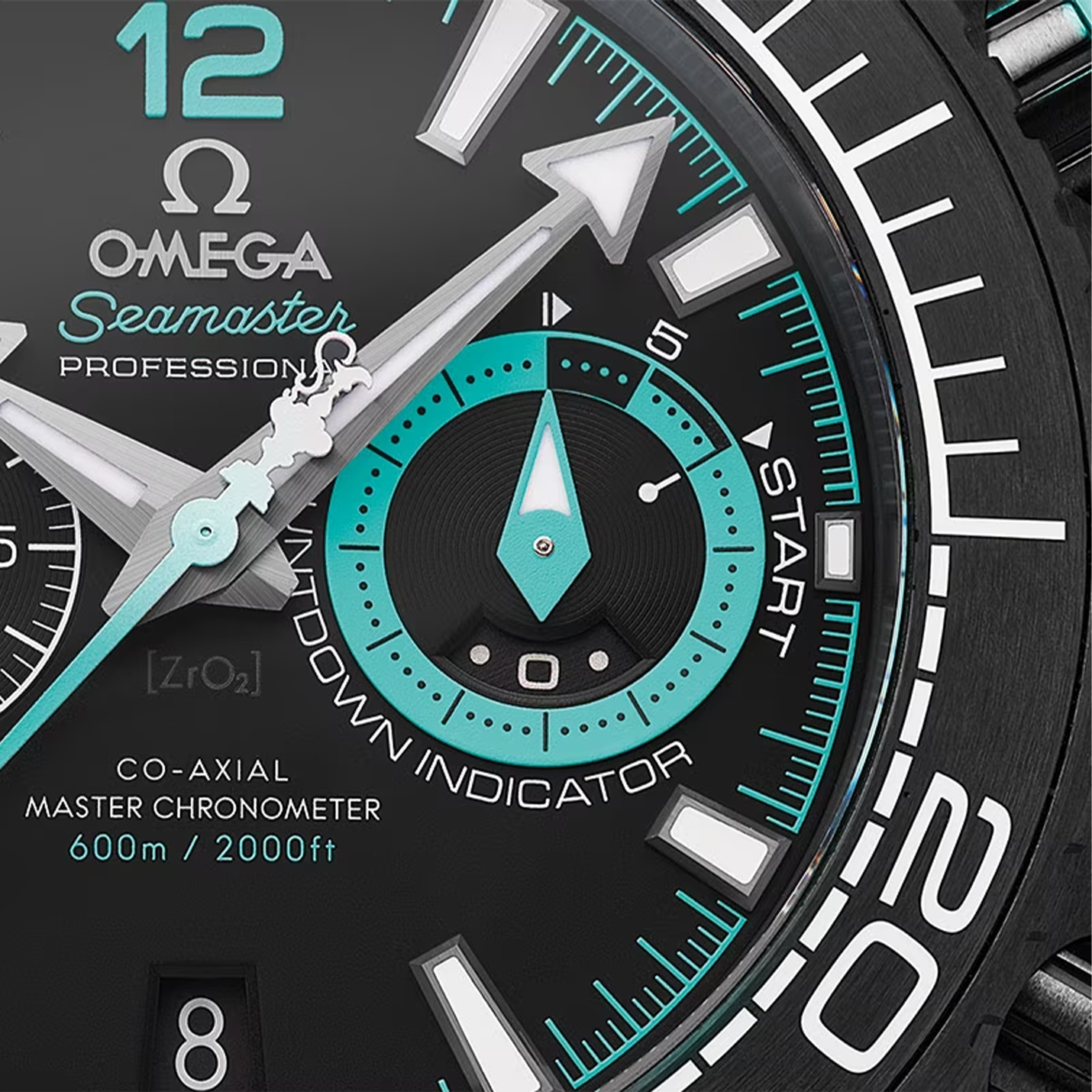 Omega Seamaster Planet Ocean 600m Chronograph ETNZ Deep Black Edition black dial rubber strap 45,5 mm