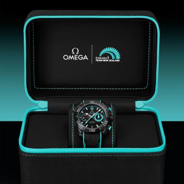 Omega Seamaster Planet Ocean 600m Chronograph ETNZ Deep Black Edition black dial rubber strap 45,5 mm