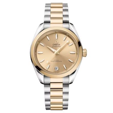 Montre Omega Seamaster Aqua Terra Shades 150m Ladies Acier et Or Moonshine cadran Or bracelet acier 34 mm