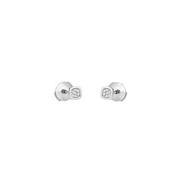 Puces d'oreilles Dinh Van Impression Domino en or blanc et diamants
