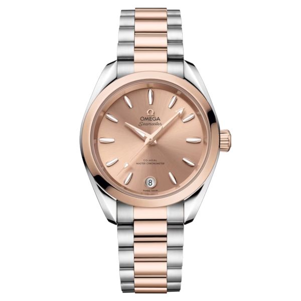 Montre Omega Seamaster Aqua Terra Shades 150m Ladies Acier et Or Sedna cadran Or rose bracelet acier 34 mm