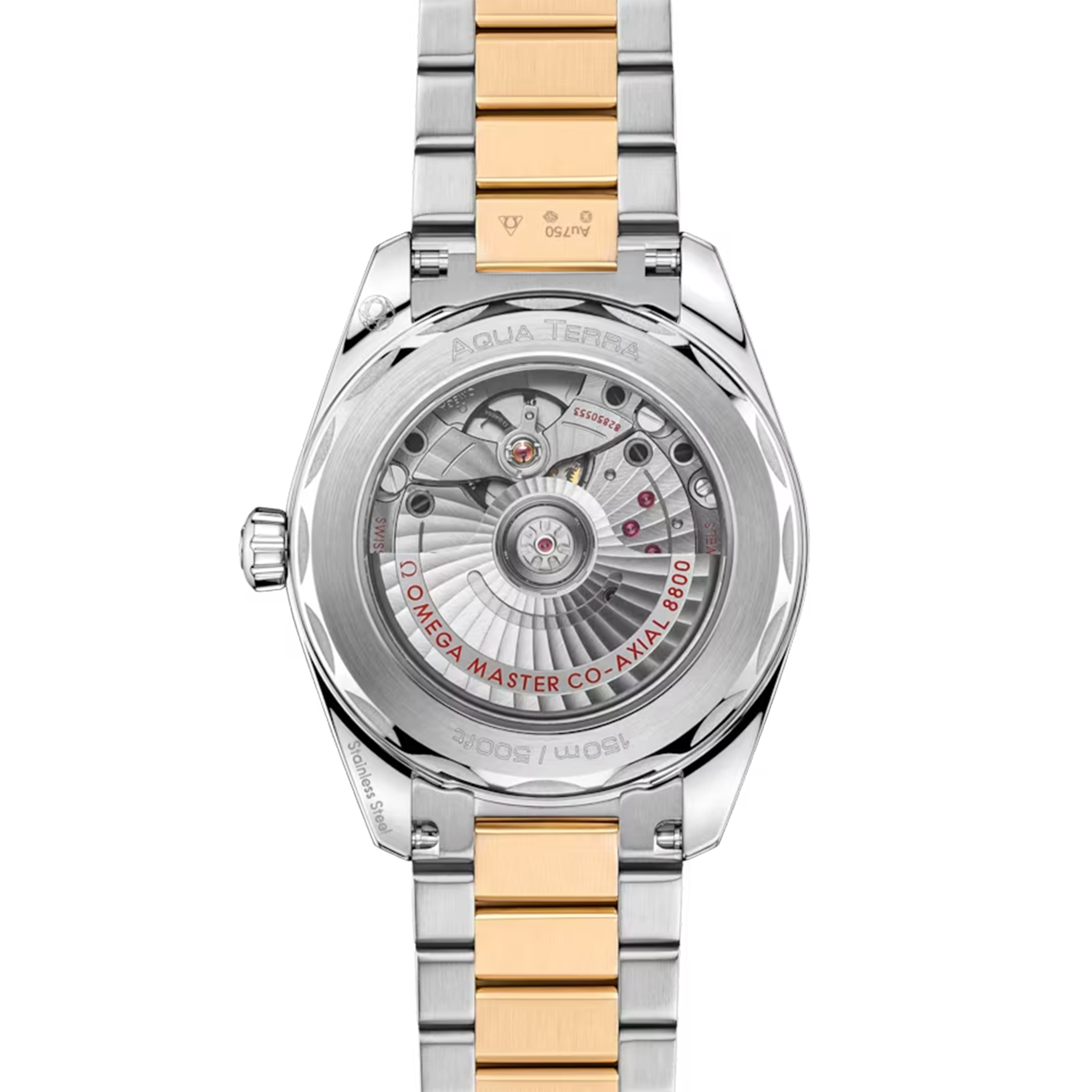 Omega Seamaster Aqua Terra Shades 150m Ladies Steel and Moonshine Gold silver dial steel bracelet 38 mm