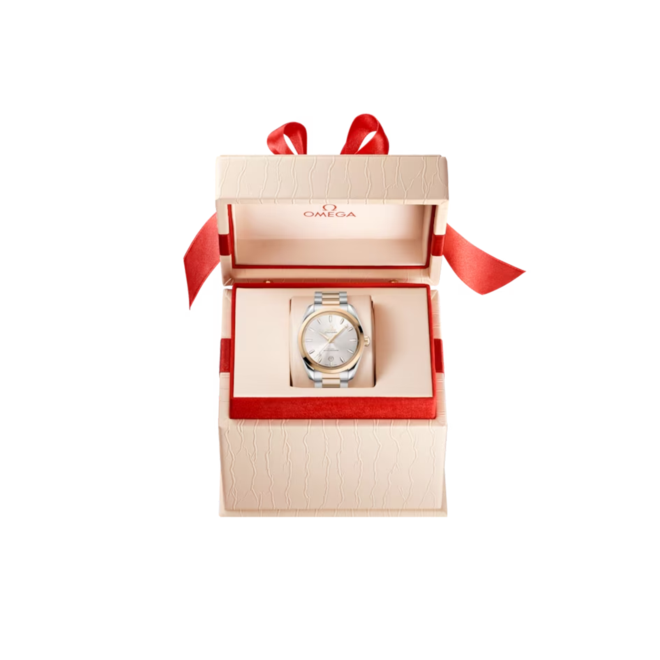 Omega Seamaster Aqua Terra Shades 150m Ladies Steel and Moonshine Gold silver dial steel bracelet 38 mm