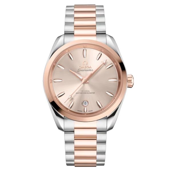 Montre Omega Seamaster Aqua Terra Shades 150m Ladies Acier et Or Sedna cadran lin bracelet acier 38 mm