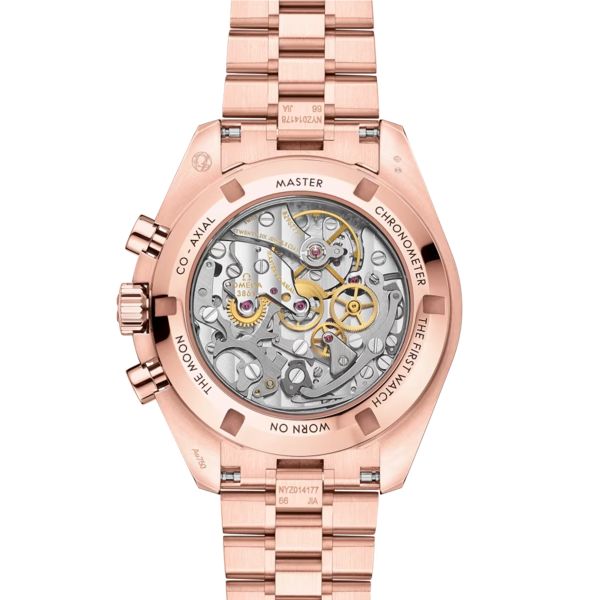 Omega Speedmaster Moonwatch Professional Chronograph Co-Axial Master Chronometer Sedna gold Diamonds Bezel 42 mm