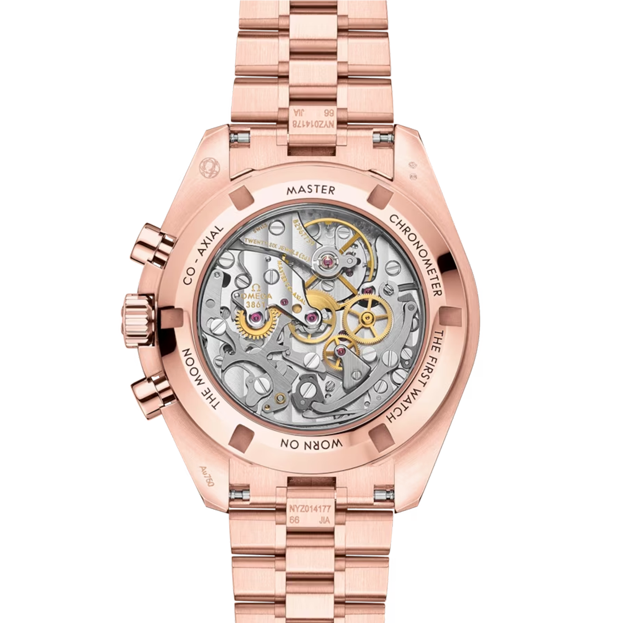 Omega Speedmaster Moonwatch Professional Chronograph Co-Axial Master Chronometer Sedna gold Diamonds Bezel 42 mm