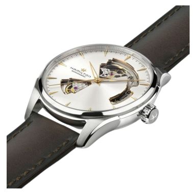 Hamilton Jazzmaster Open Heart Auto watch red dial brown leather 40 mm