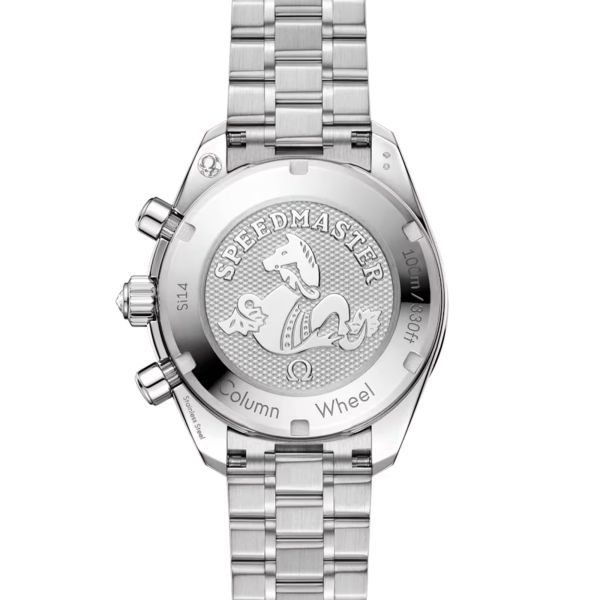 Omega Speedmaster 38 Diamonds Chronograph Co-Axial Chronometer automatic green dial steel bracelet 38 mm